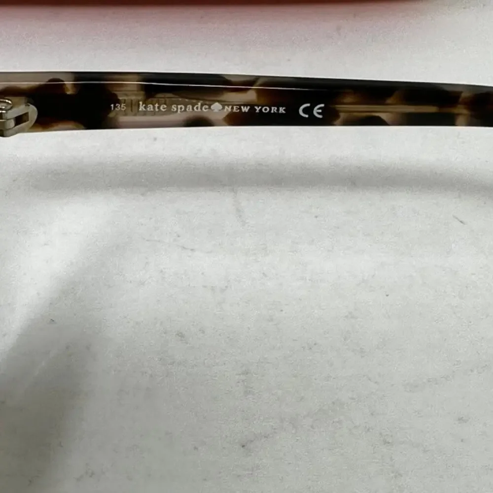 Kate Spade Women's Dark Glasses Cat Eye Tortoise Shell With Case Summer Style